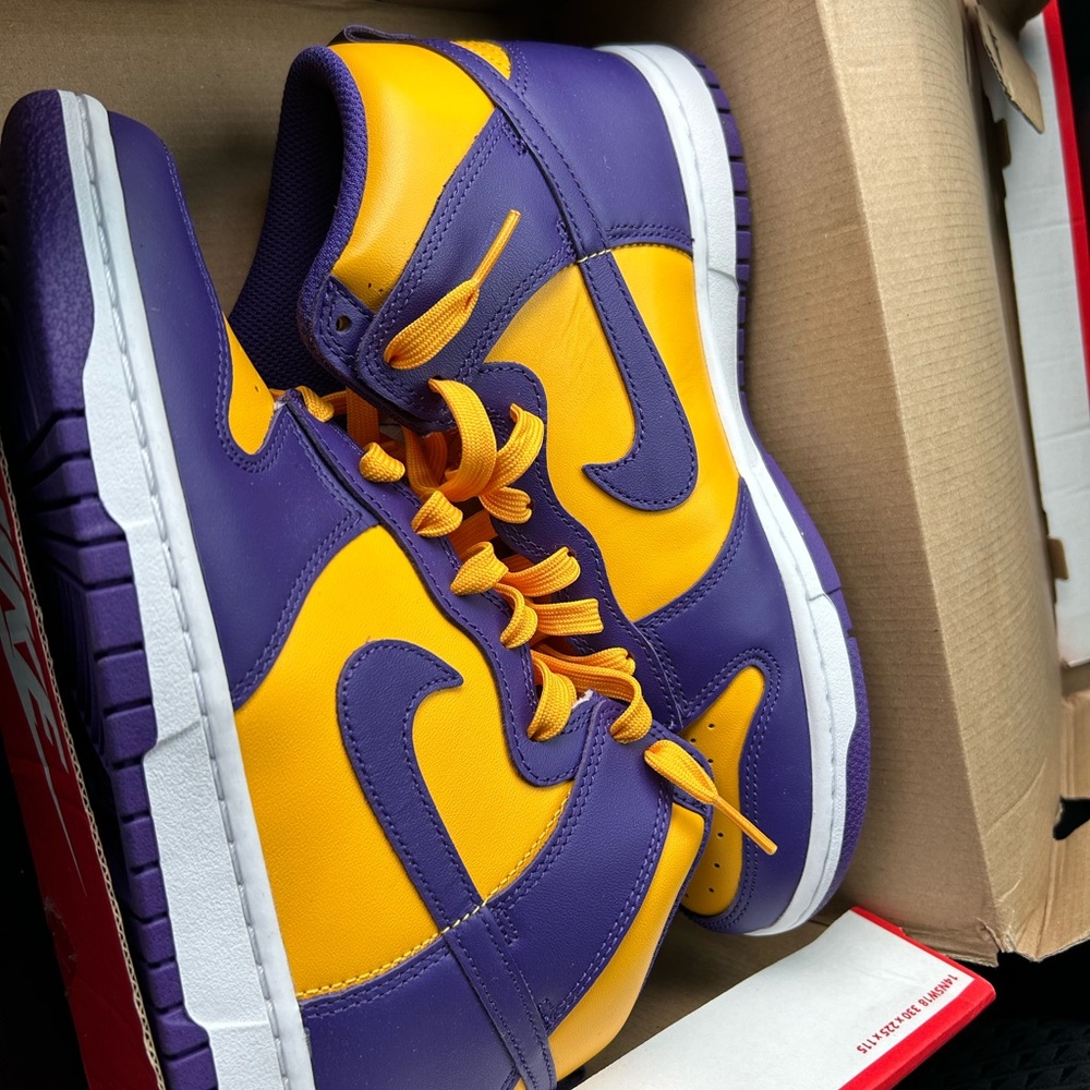 Brand new Nike dunks Lakers